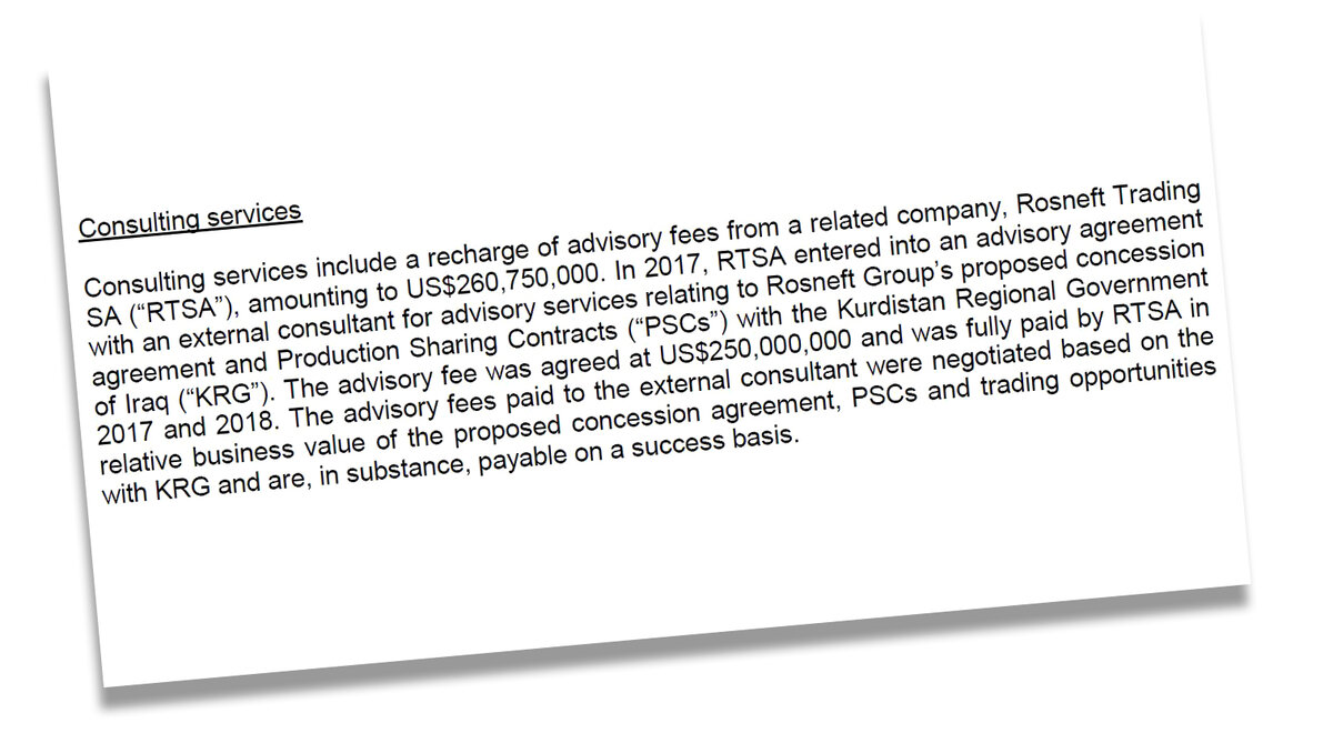 Данные сингапурской "Мидл Ист" о выплатах "Роснефти" курдам