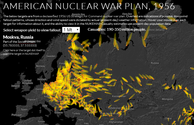 Карта ядерных целей