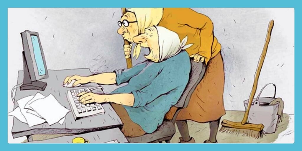 Бабули осваивают интернет профессии.