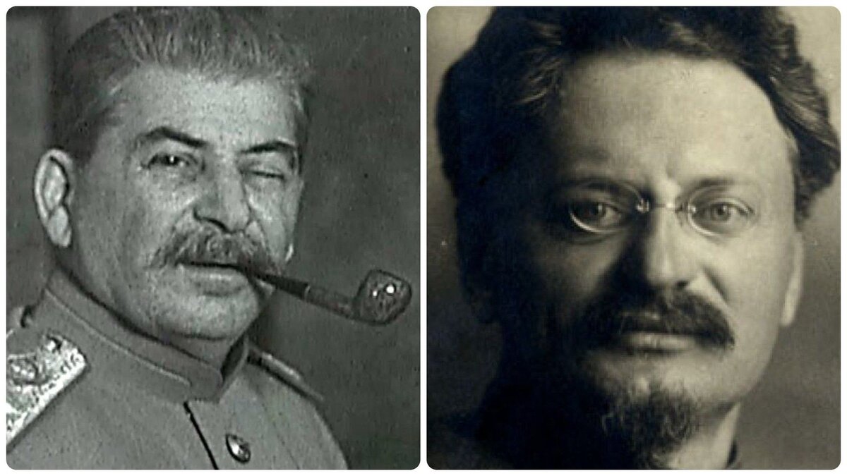 Иосиф Сталин и Лев Троцкий