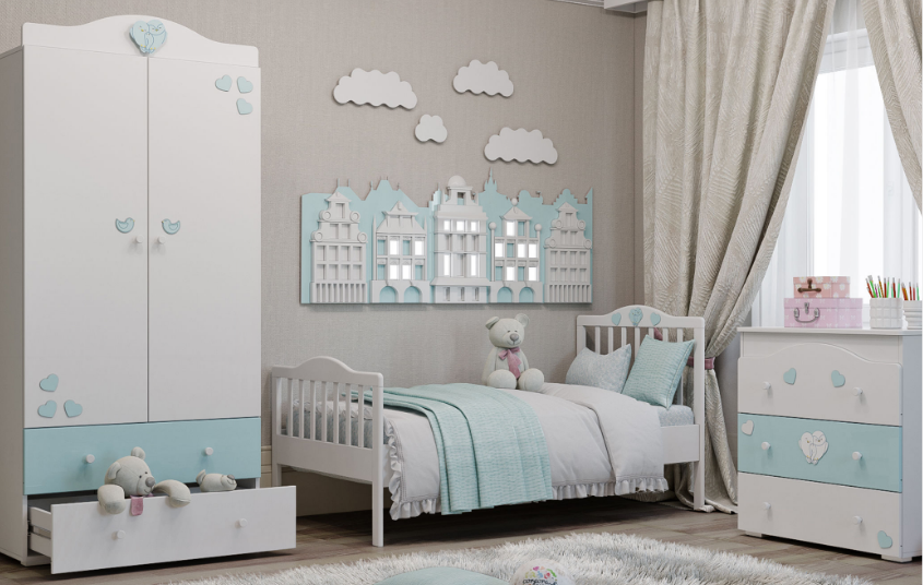 Модульная детская Лилу Птички, Divan.ru