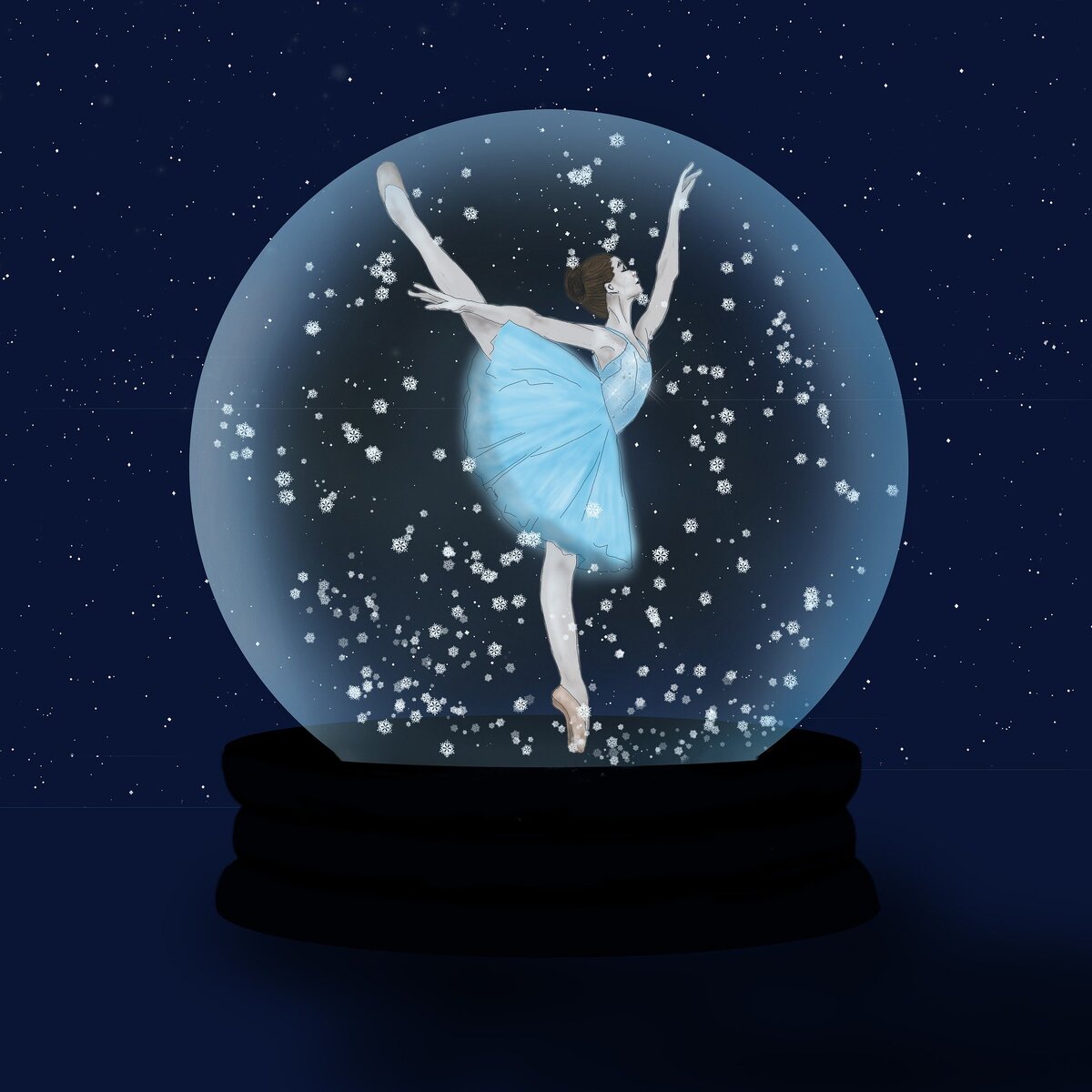Снежный шар с балериной