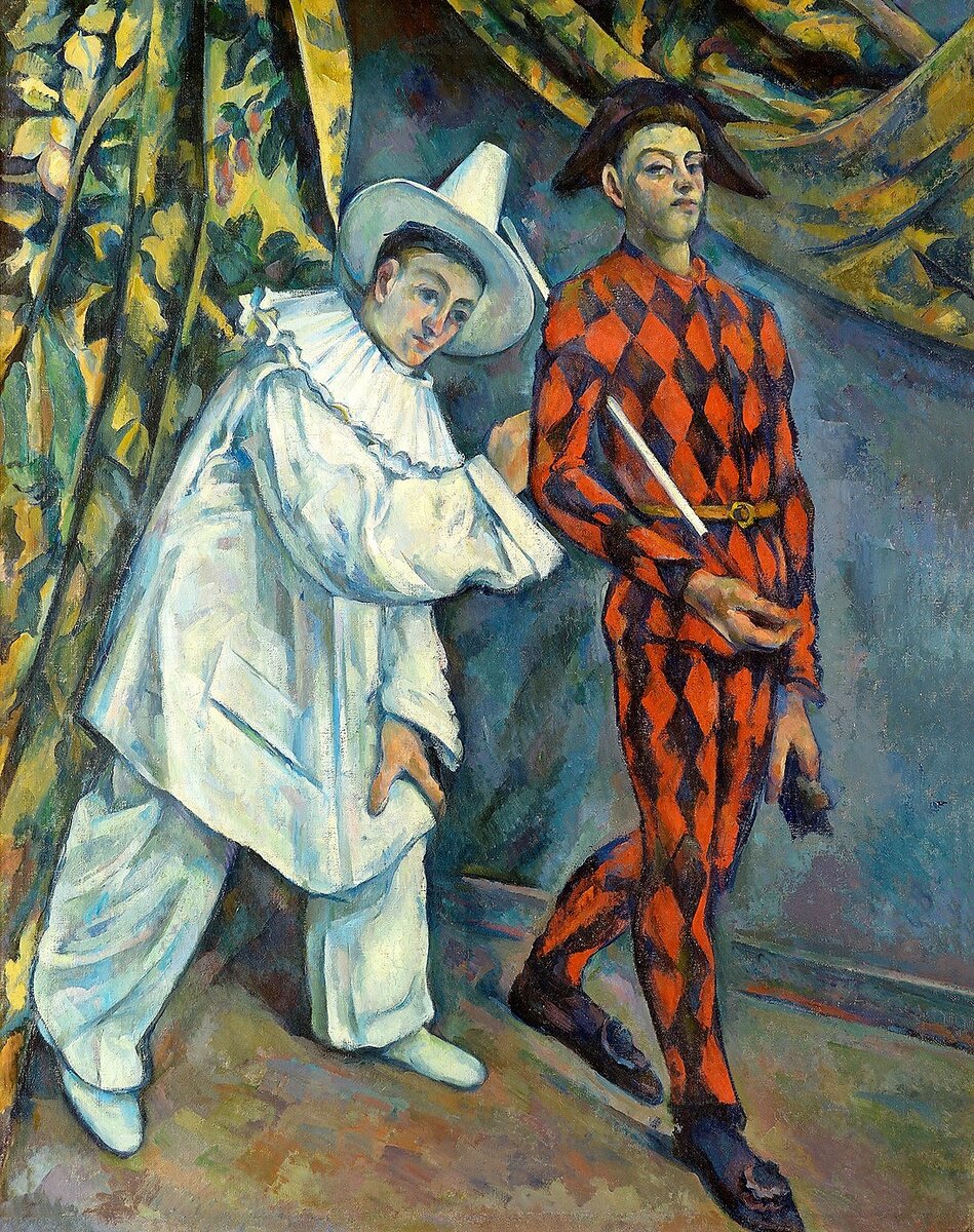 Поль Сезанн, «Пьеро и Арлекин», 1888—1890, холст, масло, Пушкинский музей, Москва