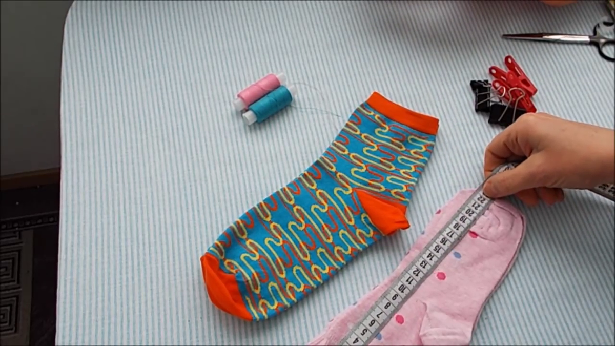 Колготки из носка для куклы Беби Бон. Socks tights for Baby Bebon dolls