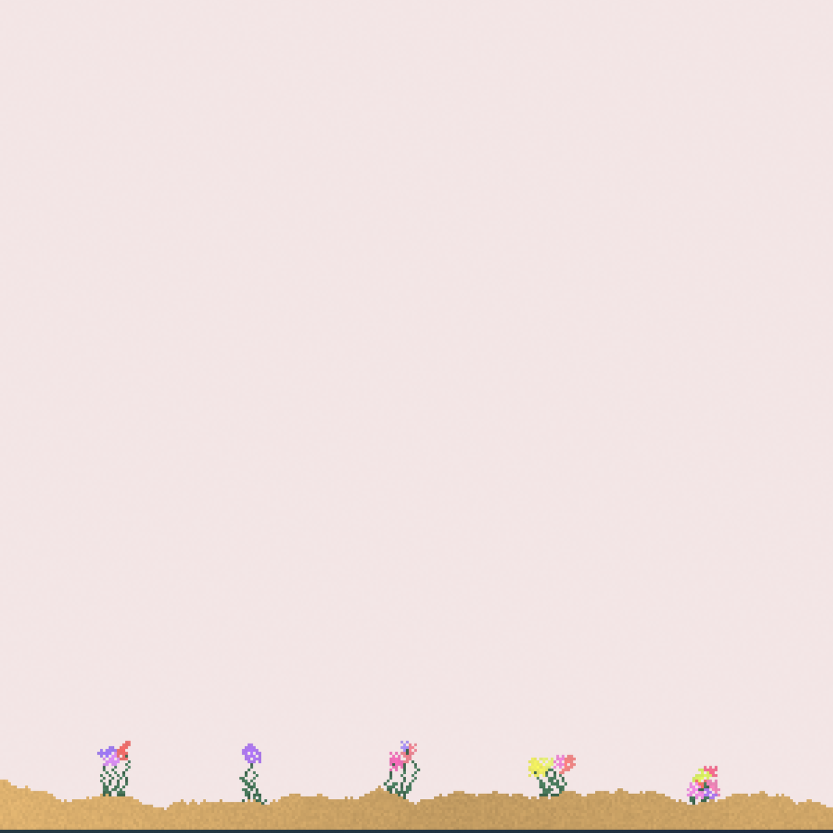 Сначала мы видим заставку,  где сеют семена, а потом уже вырастают цветы.