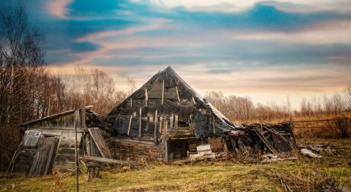 Подобный пейзаж, увы, не редкость для наших деревень. Источник: https://na-dache.pro/uploads/posts/2021-11/1635907771_21-na-dache-pro-p-broshennie-doma-foto-23.jpg