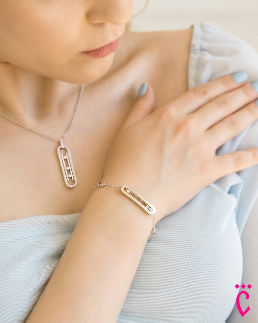 Серебряный браслет с фианитом (арт. BR8-N2)