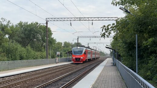 Поезда в Ростовской области. Перегон Персиановка - Каменоломни, станция Локомотивстрой