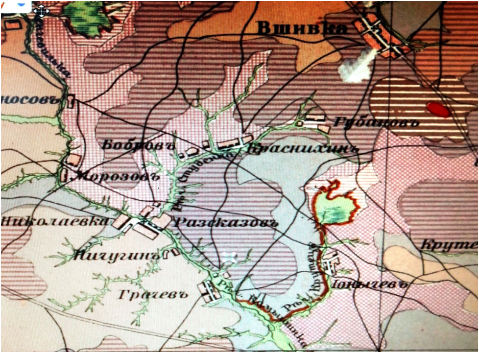 Почвенная карта Петровского уезда 1903 года.