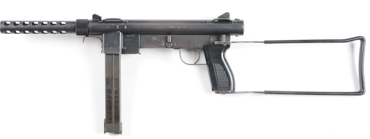 Пистолет-пулемет Смит-Вессон М76. Вид слева.