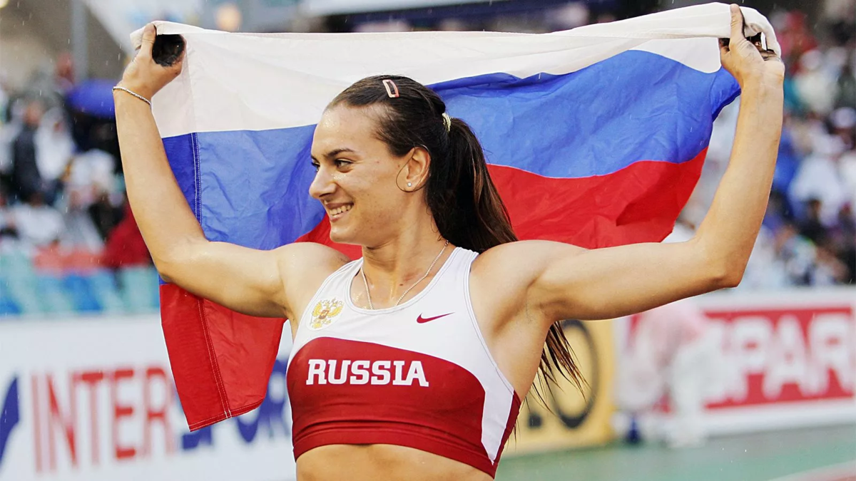 Елена Исинбаева Афины 2004