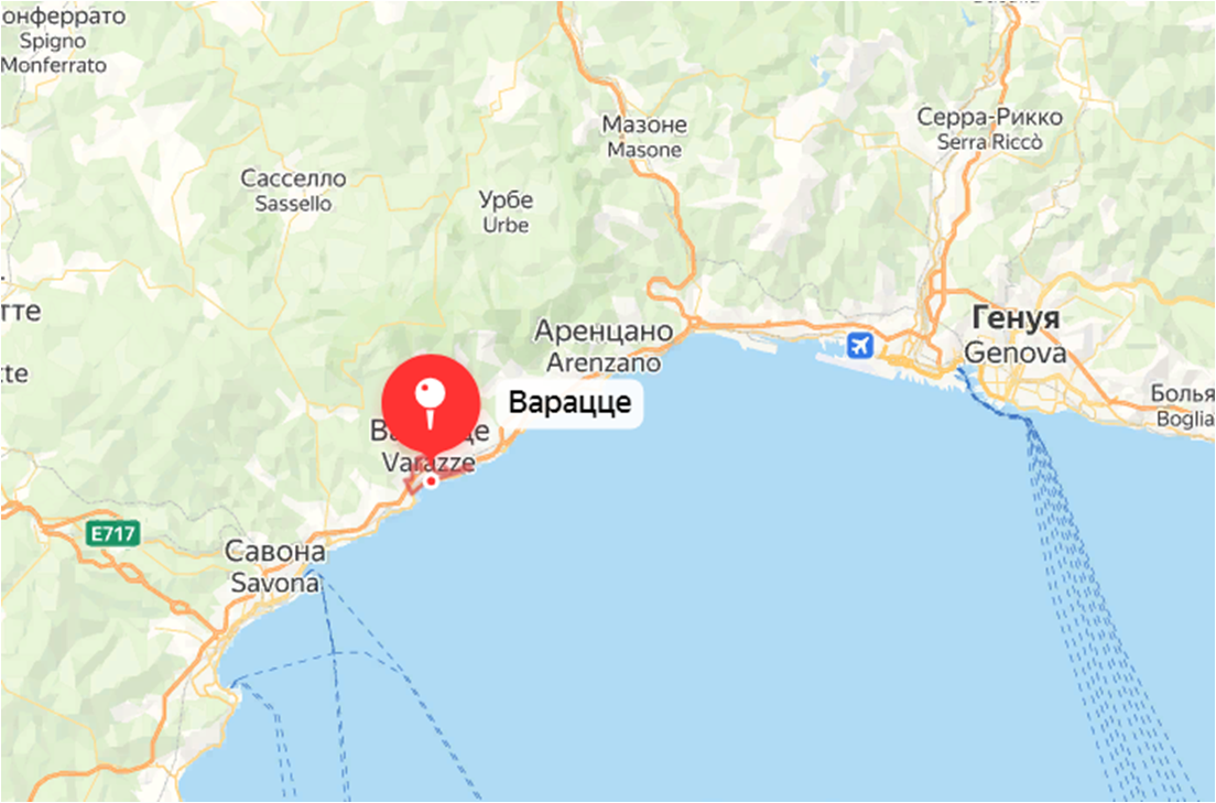 Варацце. Яндекс.Карты