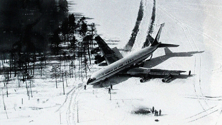 Boeing на льду озера Корпиярви