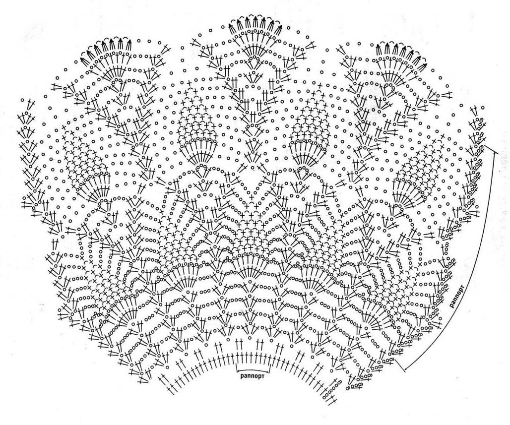 Ажурные вставки крючком для блузок схемы с подробным описанием