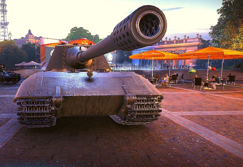 Немецкая ПТ САУ X уровня  Jagdpanzer E 100.