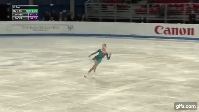 Скоба в двойной аксель (Алена Косторная)