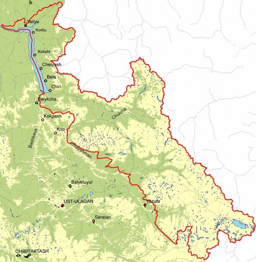 Катунский заповедник республика алтай карта