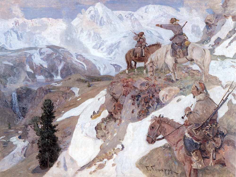 Лошади горный Алтай охота