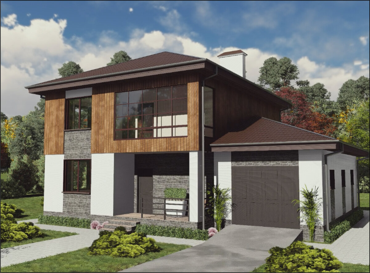 Один из наших проектов домов Braun+