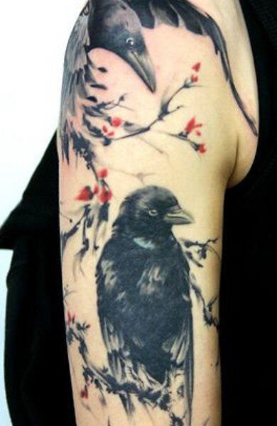 Татуировка ворона в разных народах