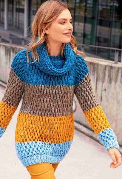 Вязание для женщин. Цветные вязаные модели.