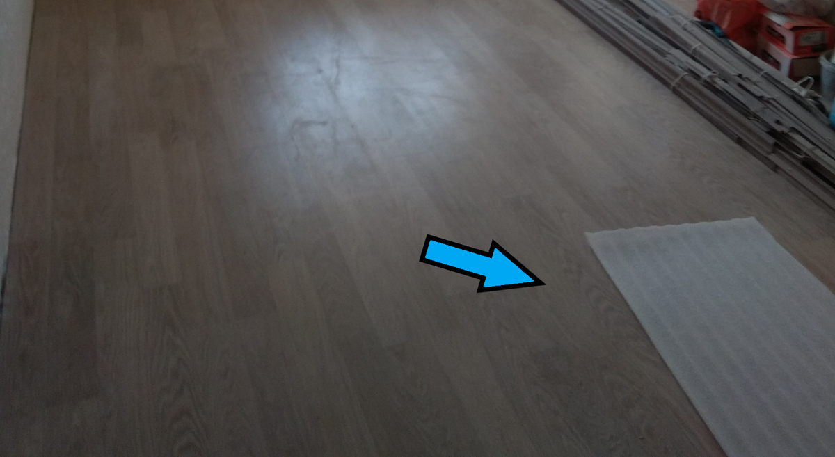 Остатки подложки из вспененного полиэтилена