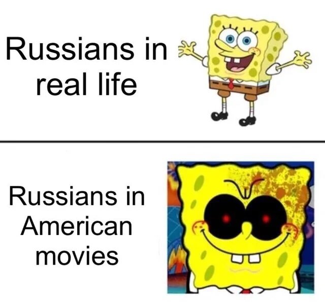 Русские в реальной жизни, русские в американских фильмах 