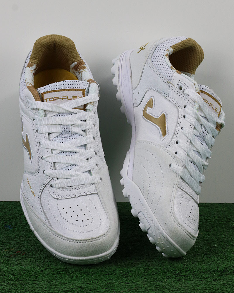 КРОССОВКИ ДЛЯ ФУТЗАЛА TOP FLEX 902 БЕЛЫЕ-ЗОЛОТИСТЫЕ TOPS.902.TURF