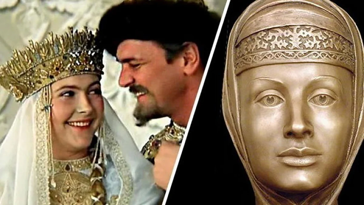 Кадр из фильма "Иван Васильевич меняет профессию"/реконструкция внешности Марфы Васильевны.