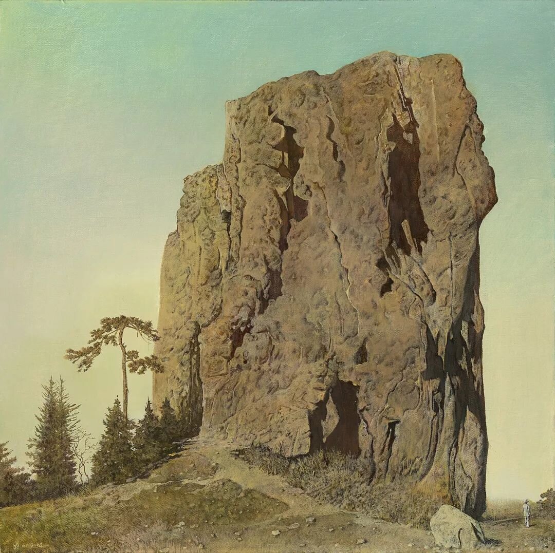 "Одинокая гора" 2019 холст, акрил 60 x 60 см