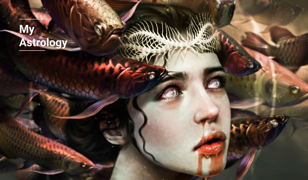 Иллюстрация знака зодиака Рыба. 