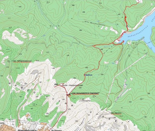 Новороссийск топографическая карта