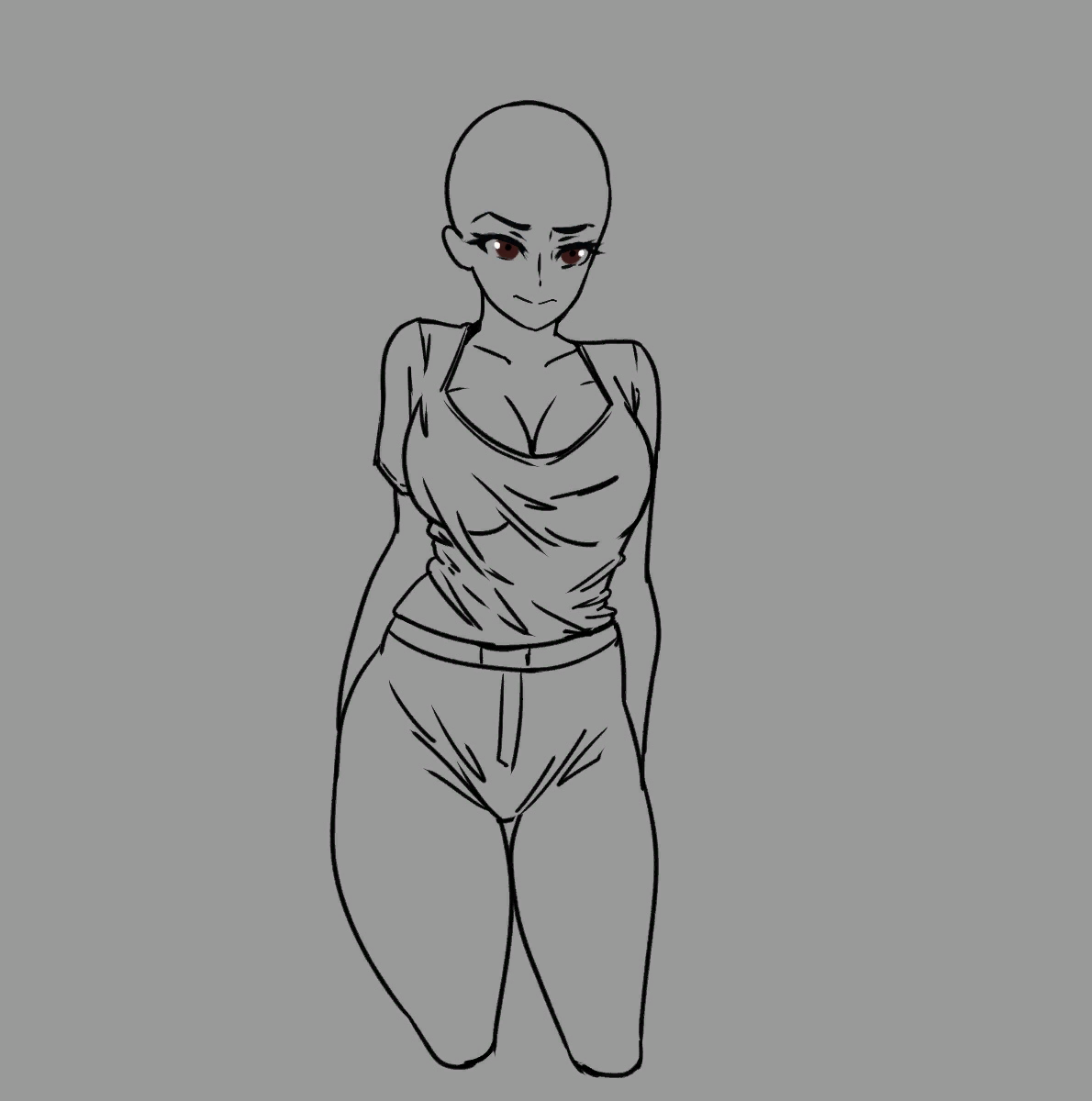 Тут уже более-менее стали видны основные линии - чистый лайн