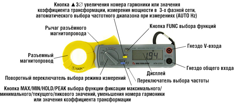 Как замерить ток клещами на 3х фазном автомате