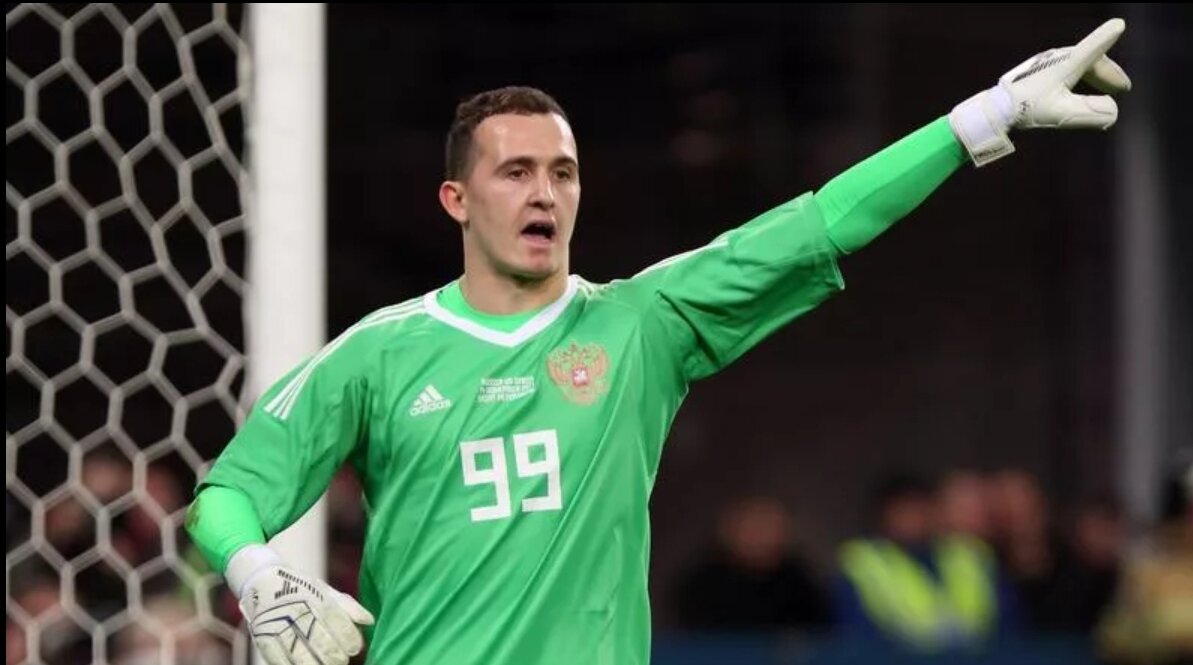 Лунев в составе сборной России. 