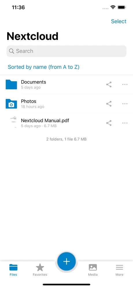 Приложение iOS Nextcloud