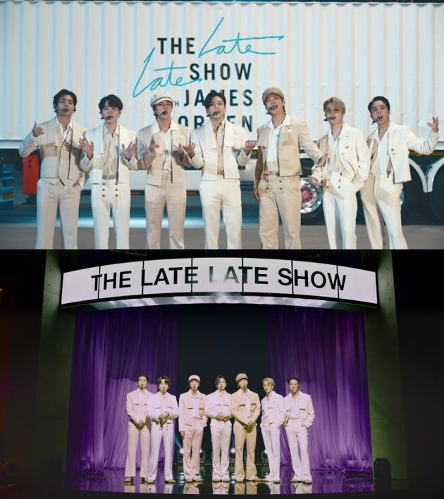BTS / Фото = “The Late Late Show with James Corden” американского телеканала CBS