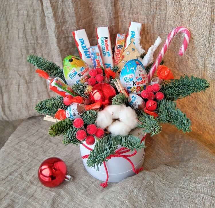 Такой сладкий подарок с новогодней символикой , можно сделать легко и просто своими руками 💌  Главное - мы получили , красивый , новогодний подарок .