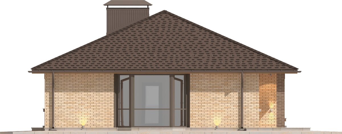 Проект одноэтажного дома 100 м2 из керамзитобетонных блоков с ...