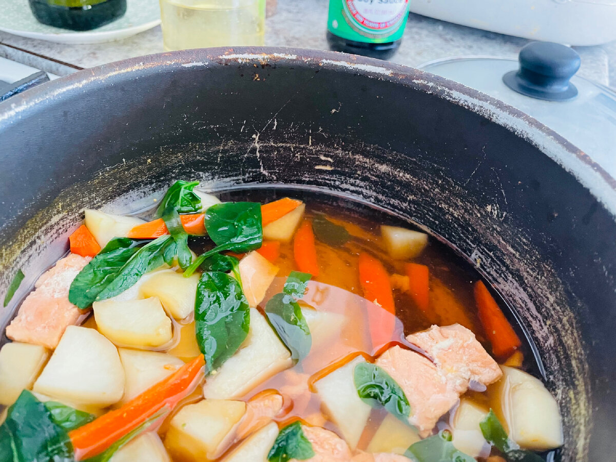 Сегодняшний утренний супчик с рыбкой