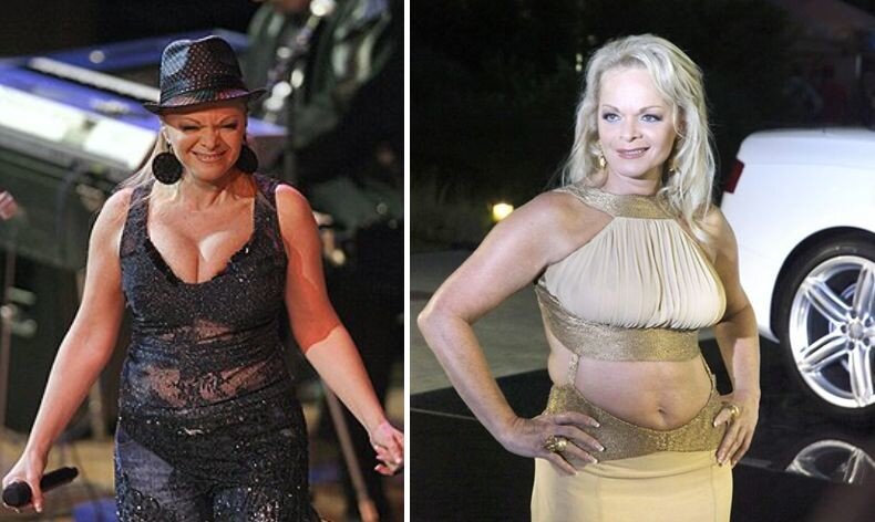 Лариса Долина перед и во время выступлений. Фотография с сайта fishki.net