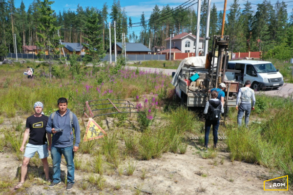 Делаем геологию на участке клиента в КП Савоя.