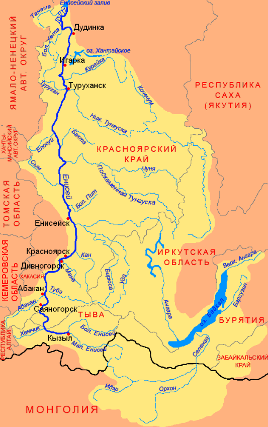 Город на Енисее, 10 (десять) букв - Кроссворды и сканворды