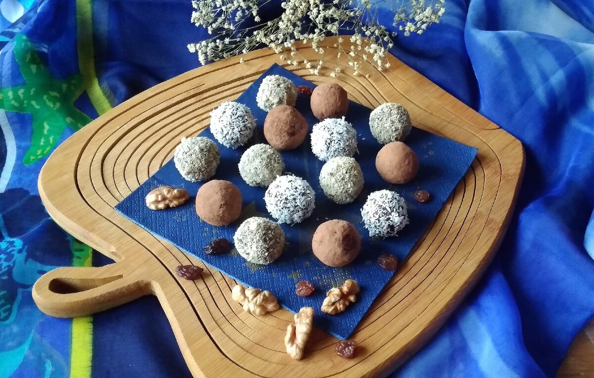 Полезные конфеты с овсянкой, орехами и сухофруктами