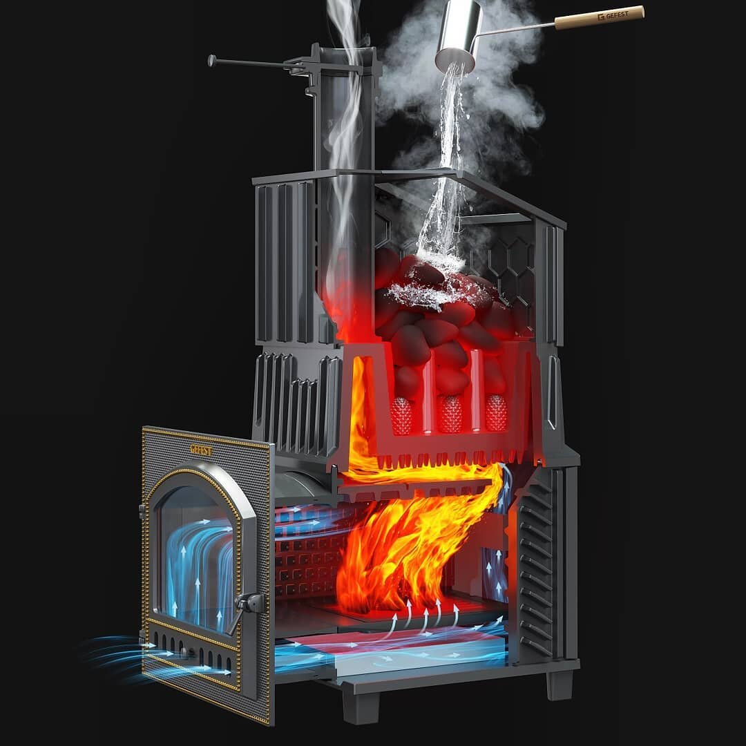 Чугунная банная печь GEFEST Гром