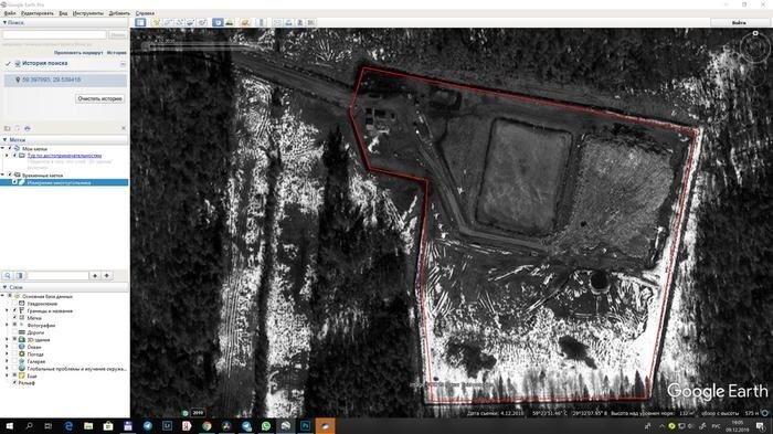 Снимок полигона из космоса 2010 года 