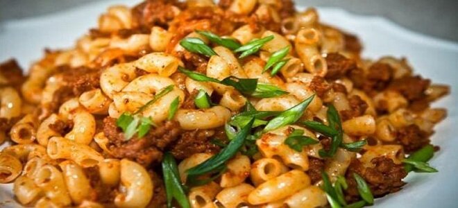 Макароны с сырно-мясным соусом рецепт – Американская кухня: Паста и пицца. «Еда»