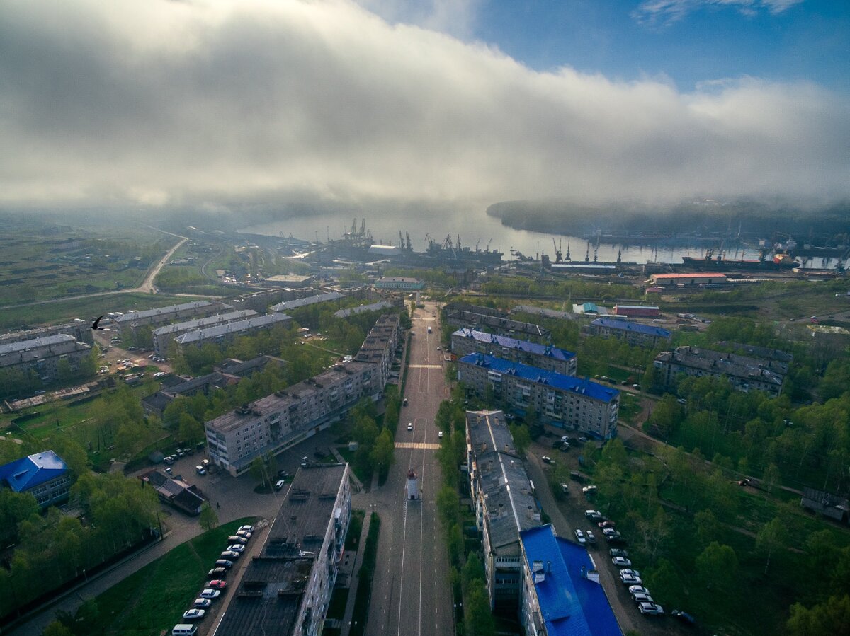 Родной поселок Ванино. Вид на торговый порт