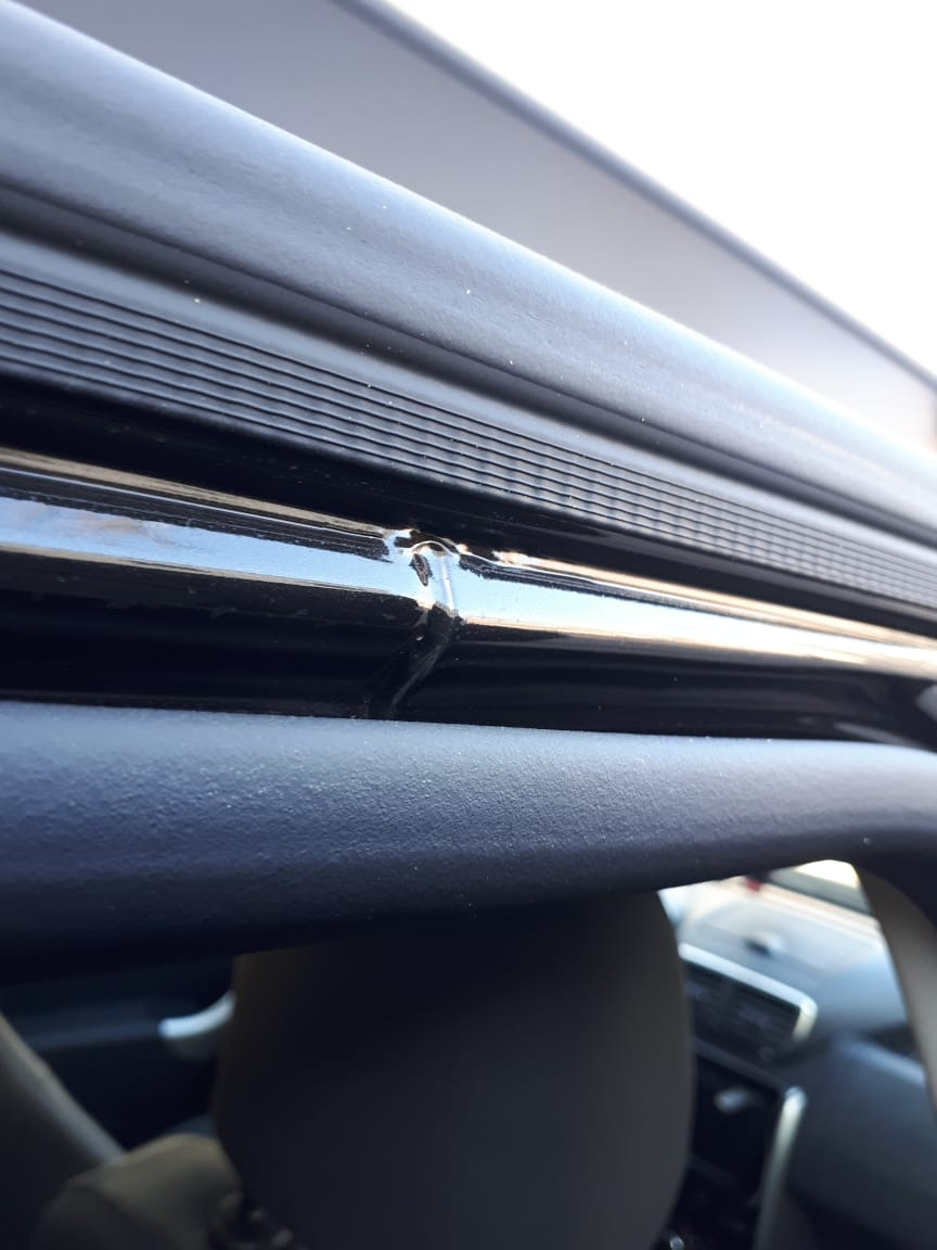 Фото из личного архива. Сварной шов  делающий из платформы  B0, удлиненную тележку