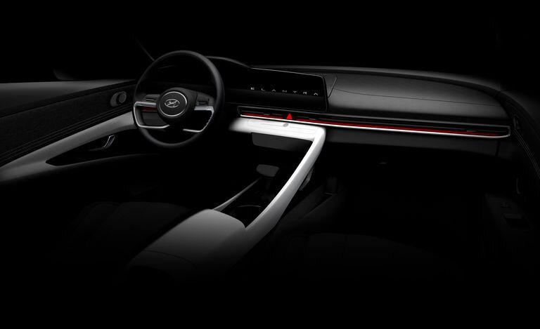 Интерьер 2021 года Hyundai Elantra. Hyundai